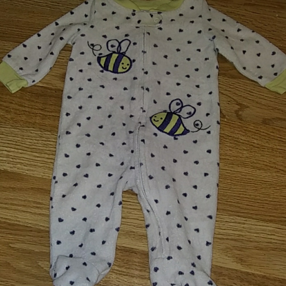 Bumble bee heart Terry cloth pajama